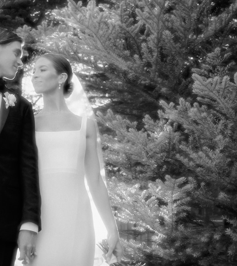 Romantic wedding portrait