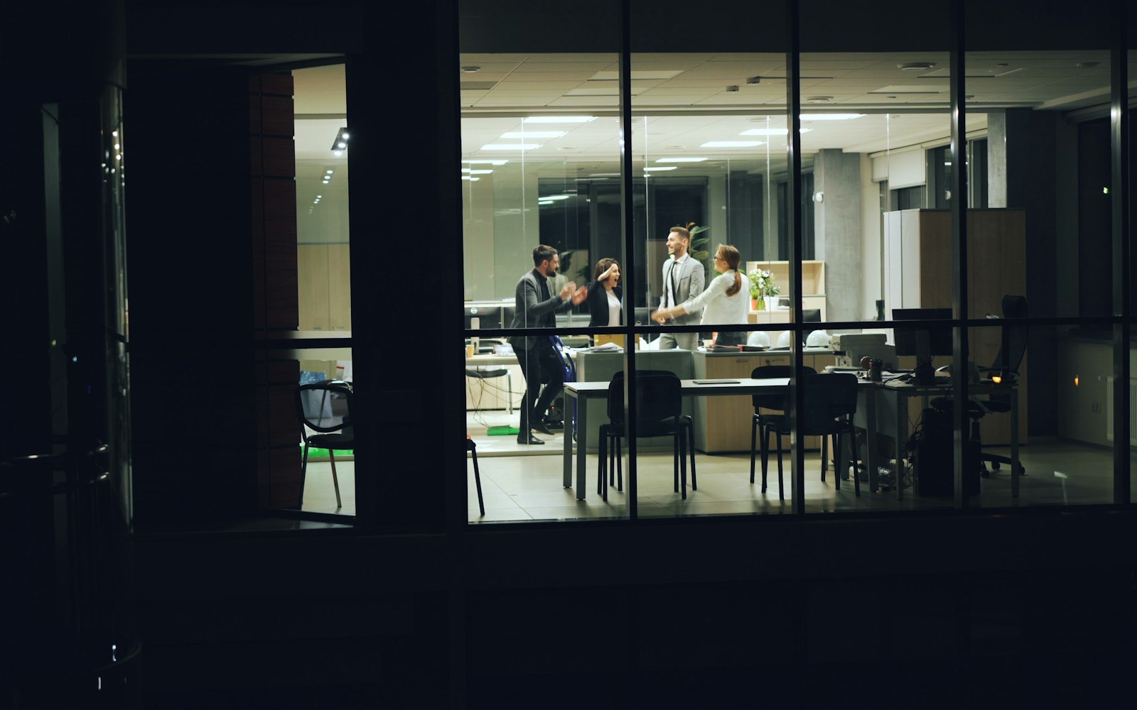 Business marketing professionals working in a corporate office