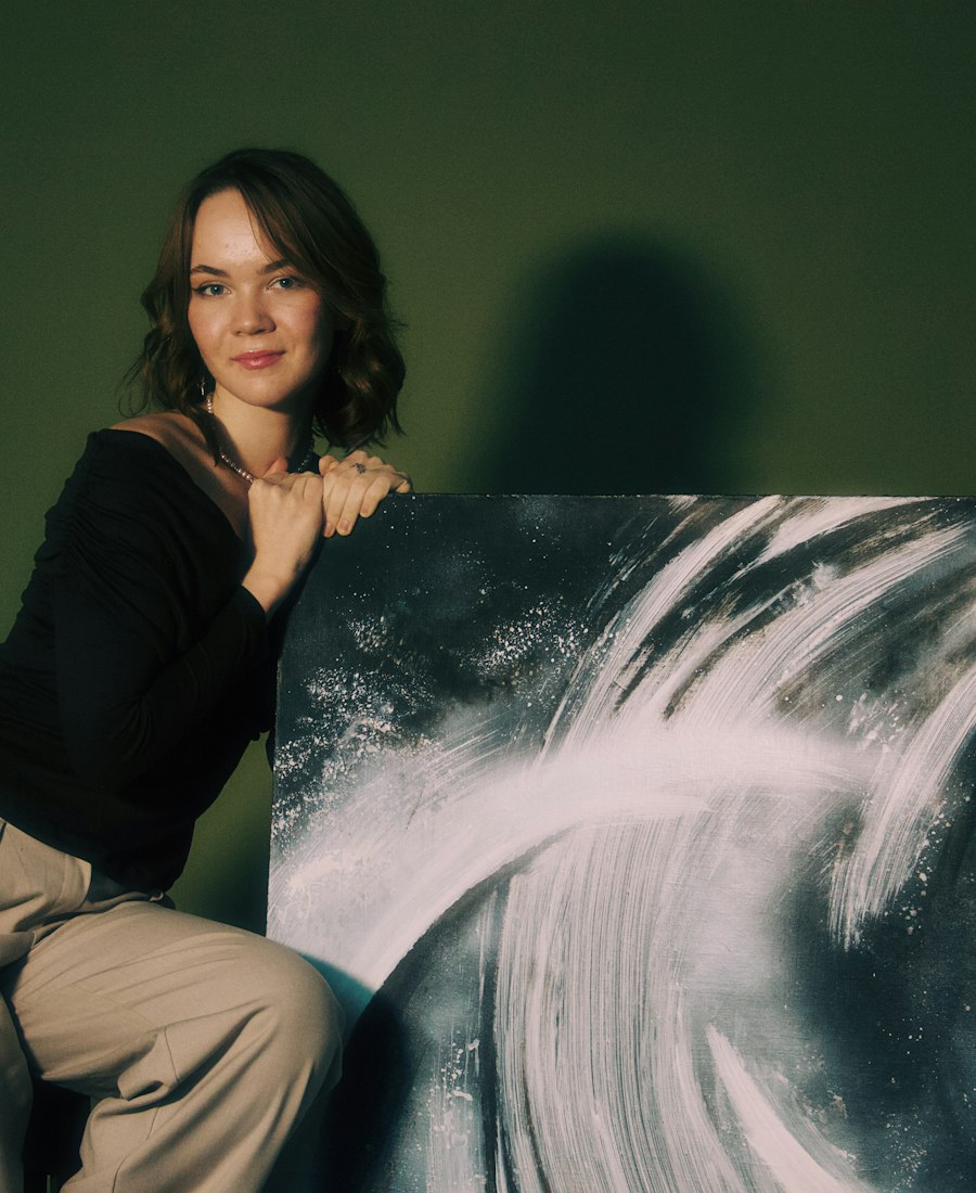 Contemporary painting in muted tones