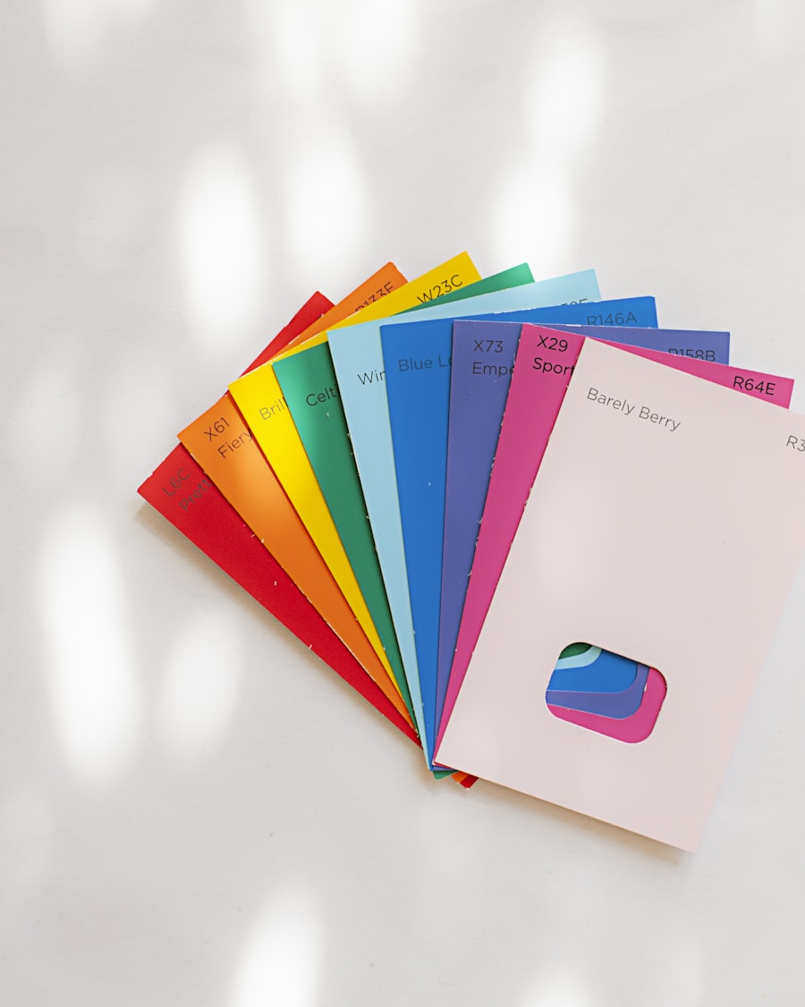 A color reference chart logged on the order file as the target for the run, no readable brand names, no logos