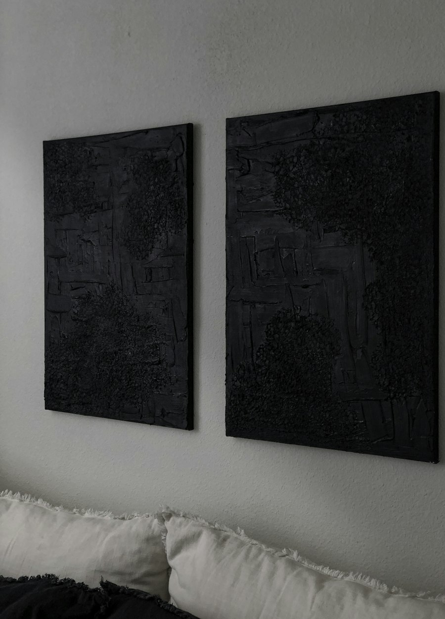 Moody abstract canvas painting