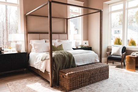 Pristine bedroom with fresh linens