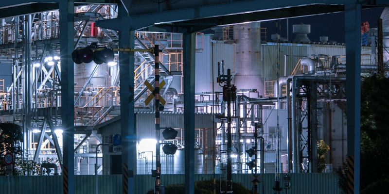 Industriehalle mit moderner Fertigung