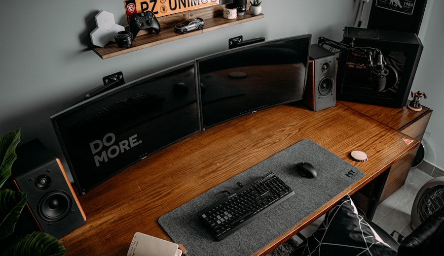 Focused practice desk setup