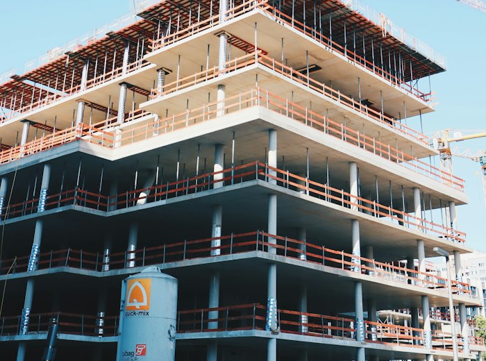 Commercial building construction project