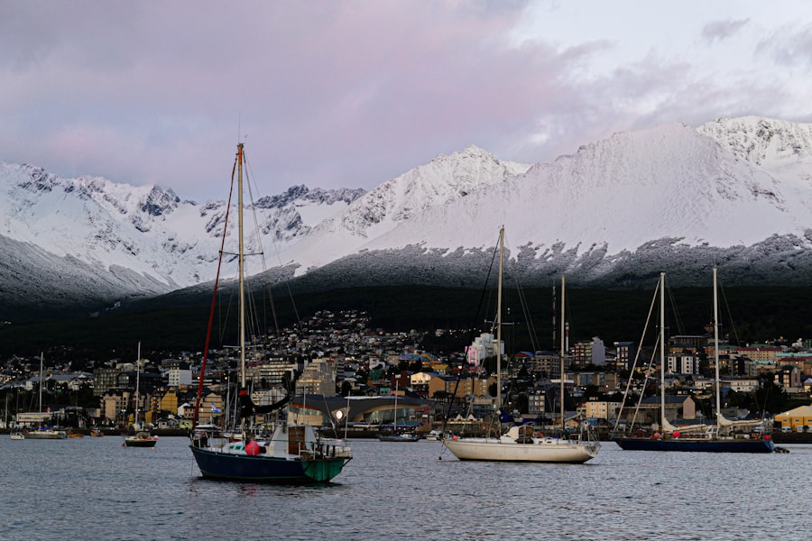 Vista del puerto de Ushuaia