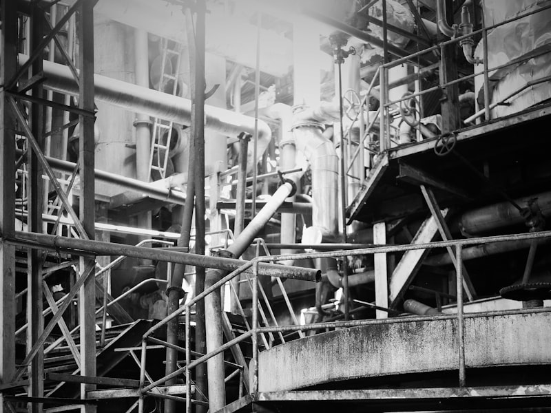 Industrial plant control room dashboard