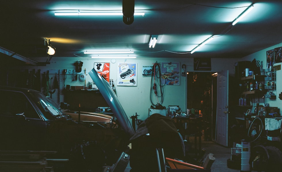 Warm vintage studio workspace scene