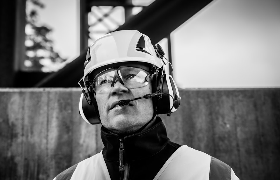Safety inspection with helmets and protective gear in a mining environment