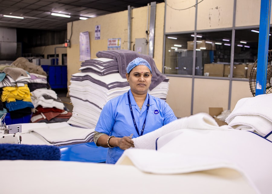 The automated cutting bed cutting jersey panels to the graded pattern