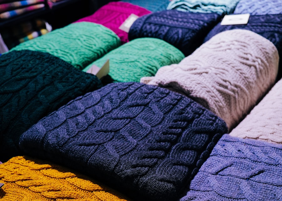 Macro of dense double-knit polyester fabric used for heavier hockey socks