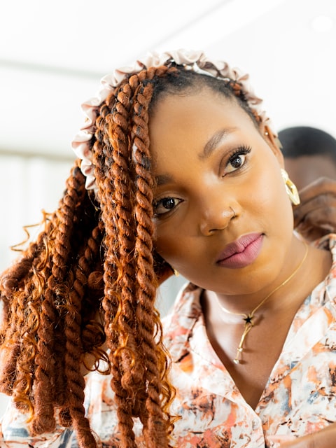 Knotless braids with boho curly ends 26 inch lace front