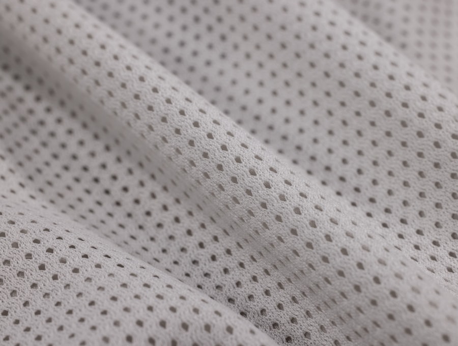 Close-up of lightweight summer mesh cycling fabric