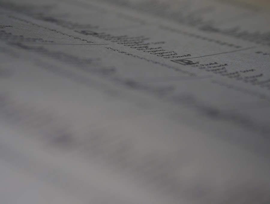 Technical pattern specification pages on a table