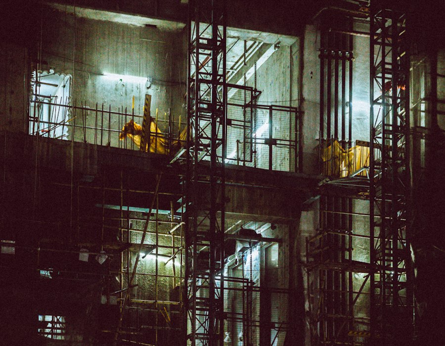 Construction team on industrial project site