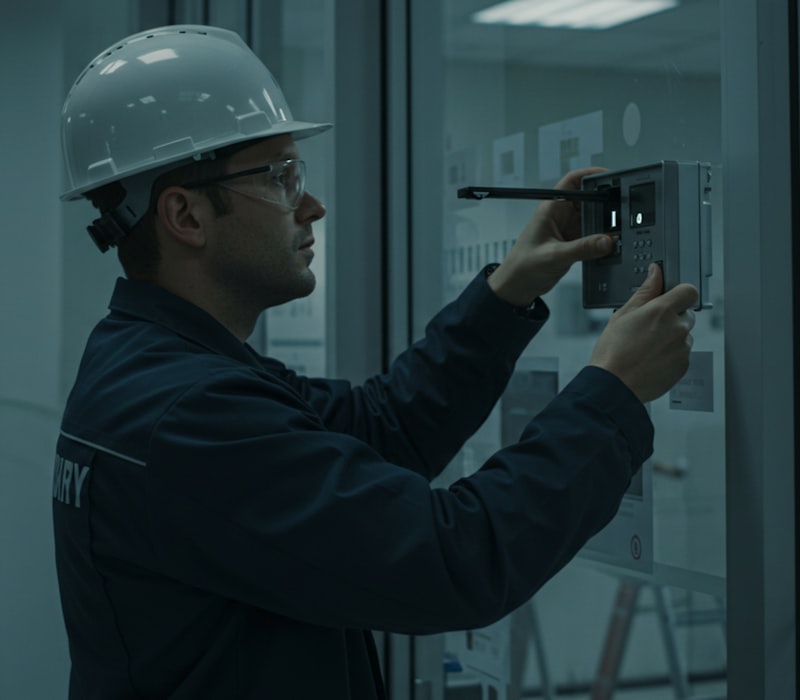 Operator inspecting food containers for quality