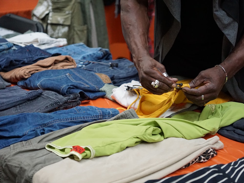 A fuller-cut sample checked in the position's real working postures before sign-off