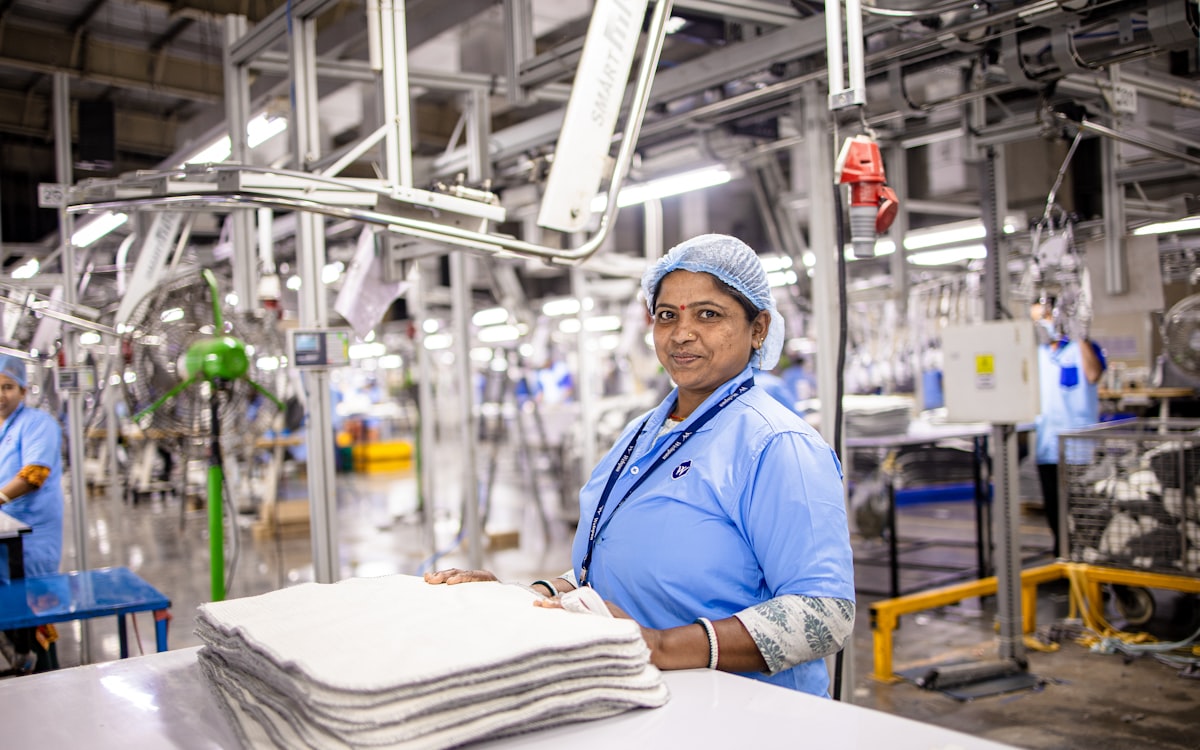 A consignment inspected against the approved sample before it leaves for export