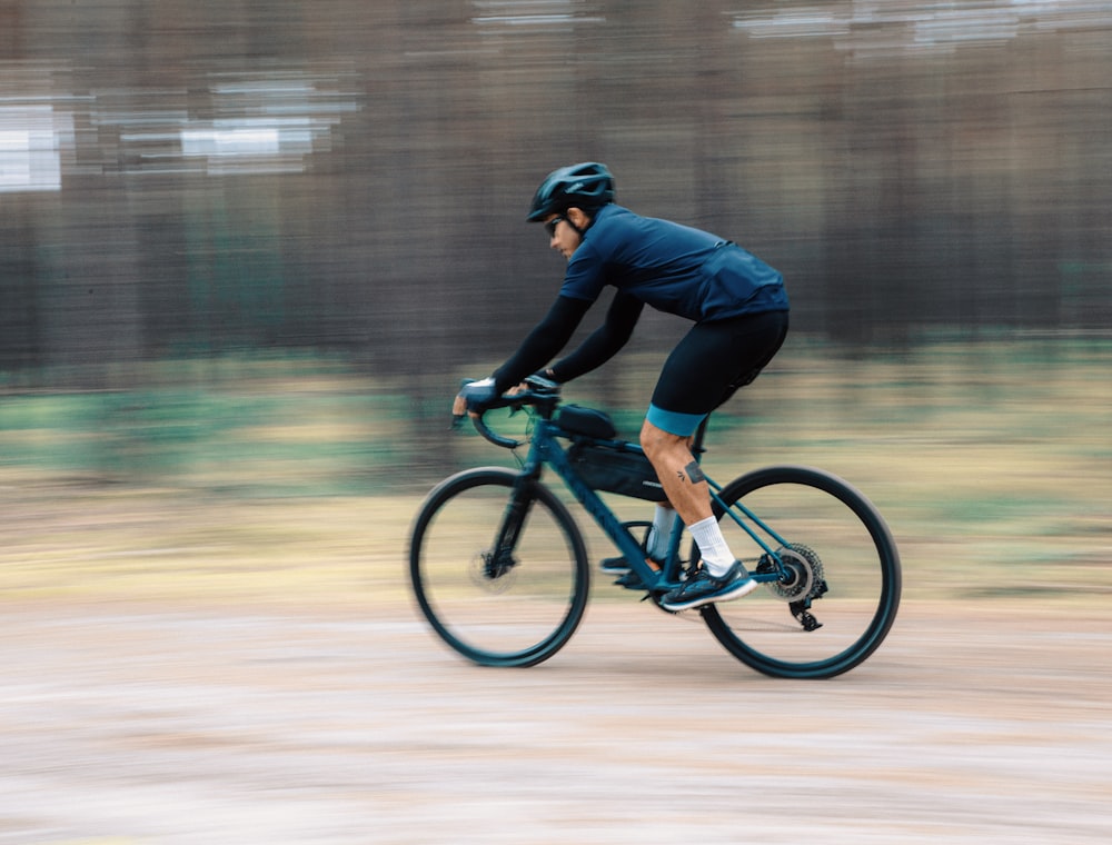 Bikepacking cyclist with loaded frame bags on a multi-day route