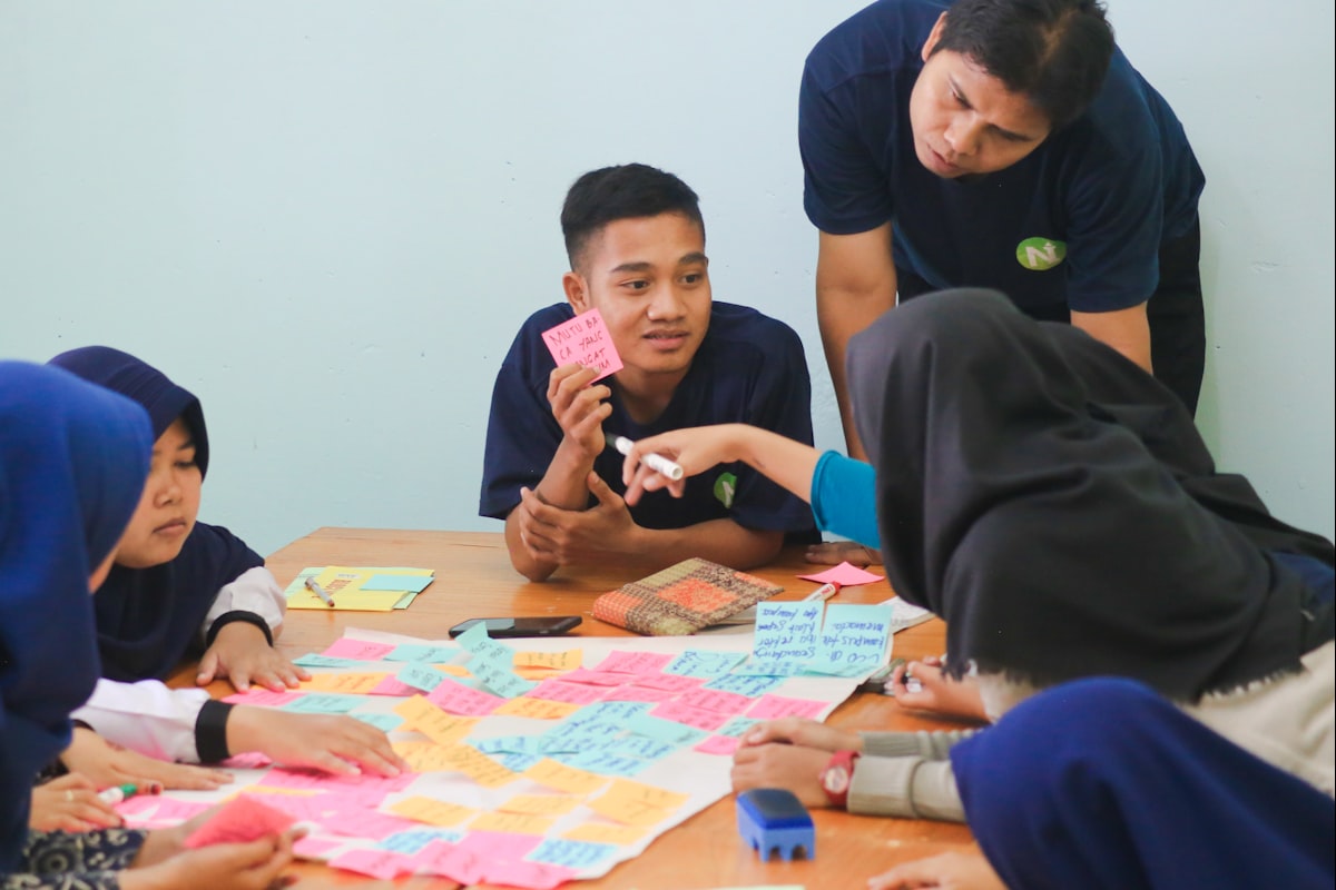 Learners collaborating in a Nairobi studio