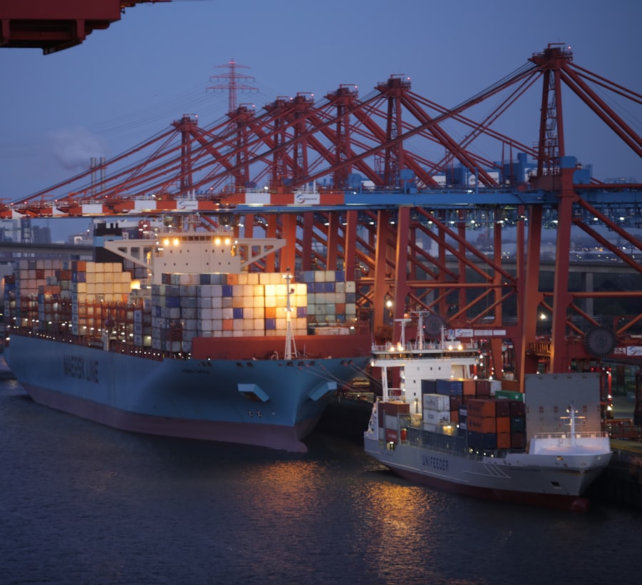 Logistical terminal and industrial distribution scene