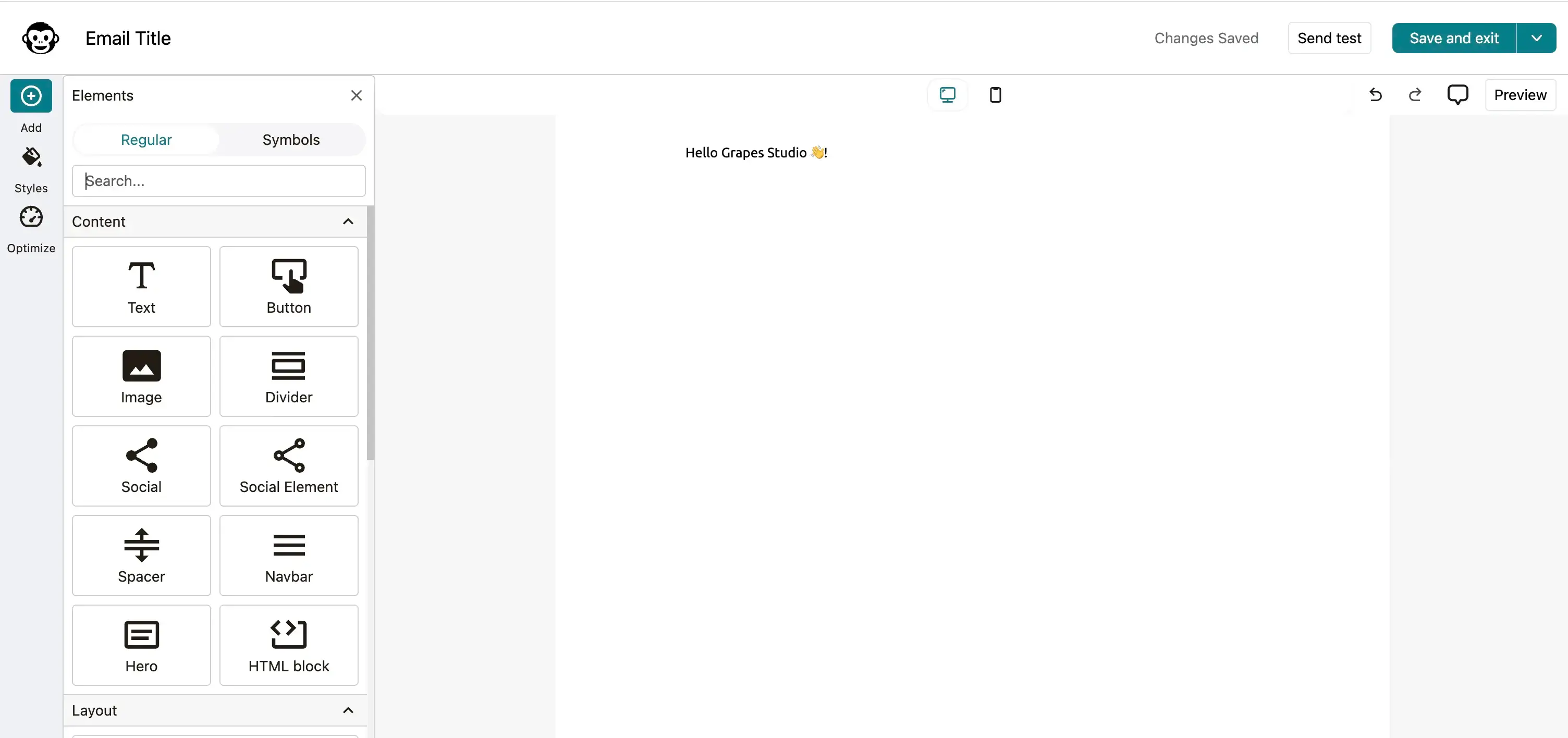 Mailchimp Email Editor